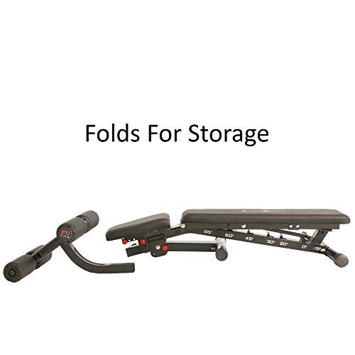Fitness Reality 2000 Super Max XL – Verstellbare Hantelbank – Neigung/Neigungskrafttraining – Faltbare Trainingsbank – 385,6 kg Kapazität