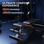 400KG hantelbank klappbar - Bonvork Trainingsbank mit 80 * 40MM robustem Stahl, schrägbank für Fitnessstudio zu Hause, verstellbar, Flach Rückgang Bankdrücken Bank für den gesamten Körper