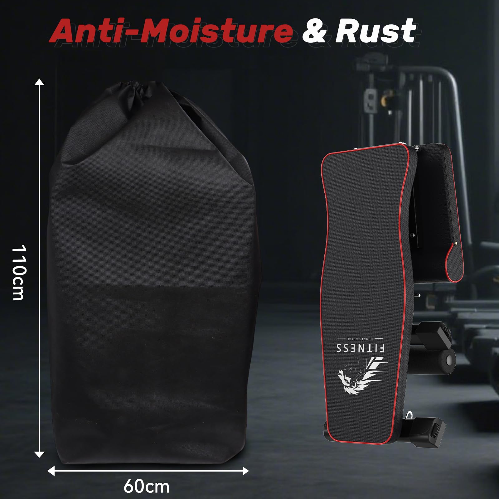 Dskeuzeew Hantelbank klappbare Multifunktion mit Widerstandsband und Aufbewahrungstasche, Trainingsbank Schrägbank mit 7-Fach Verstellbarer Rückenlehne 300kg