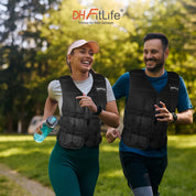 DH FitLife Verstellbare Gewichtsweste 10/20/30KG zum Muskelaufbau u. Krafttraining | Weighted Vest | Laufweste Damen Herren | Fitness Trainingsweste (Schwarz-30kg)