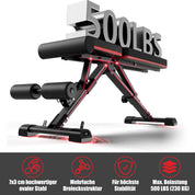 DH FitLife Hantelbank klappbar verstellbar, Schrägbank Flachbank für Bankdrücken Rückentrainer u. Bauchtrainer, Trainingsbank Fitnessbank multifunktional für Fitness Krafttraining, Weight Bench