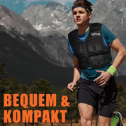 DH FitLife Verstellbare Gewichtsweste 10/20/30KG zum Muskelaufbau u. Krafttraining | Weighted Vest | Laufweste Damen Herren | Fitness Trainingsweste (Schwarz-10kg)
