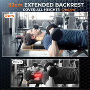 400KG hantelbank klappbar - Bonvork Trainingsbank mit 80 * 40MM robustem Stahl, schrägbank für Fitnessstudio zu Hause, verstellbar, Flach Rückgang Bankdrücken Bank für den gesamten Körper