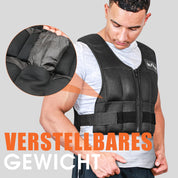 DH FitLife Verstellbare Gewichtsweste 10/20/30KG zum Muskelaufbau u. Krafttraining | Weighted Vest | Laufweste Damen Herren | Fitness Trainingsweste (Schwarz-10kg)