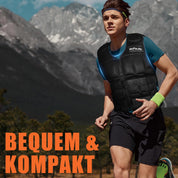 DH FitLife Verstellbare Gewichtsweste 10/20/30KG zum Muskelaufbau u. Krafttraining | Weighted Vest | Laufweste Damen Herren | Fitness Trainingsweste (Schwarz-30kg)