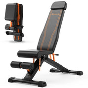 400KG hantelbank klappbar - Bonvork Trainingsbank mit 80 * 40MM robustem Stahl, schrägbank für Fitnessstudio zu Hause, verstellbar, Flach Rückgang Bankdrücken Bank für den gesamten Körper