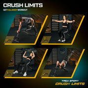 TREX SPORT TX-110B Hantelbank klappbar | Trainingsbank 7-fach verstellbare Rückenlehne | Flachbank & Schrägbank