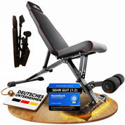SPORTSCHMIEDE Hantelbank Klappbar Verstellbar, Multifunktions Trainingsbank Schrägbank, Sportgerät für zu Hause, Bench, Fitnessbank - Bankdrücken Krafttraining Muskeltraining Kraftsport - JETZT NEU!