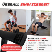 SPORTSCHMIEDE Hantelbank Klappbar Verstellbar, Multifunktions Trainingsbank Schrägbank, Sportgerät für zu Hause, Bench, Fitnessbank - Bankdrücken Krafttraining Muskeltraining Kraftsport - JETZT NEU!