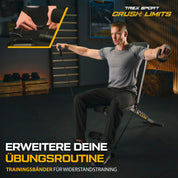 TREX SPORT TX-110B Hantelbank klappbar | Trainingsbank 7-fach verstellbare Rückenlehne | Flachbank & Schrägbank