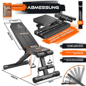 KESSER® Klappbare Hantelbank Multifunktionale Trainingsbank mit Rückenlehne 500kg Belastbarkeit | verstellbare Bank Fitnessgerät zum Bankdrücken | Ganzkörpertraining Schrägbank für Fitness & Training